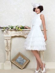 Свадебное платье Нэста. Силуэт Прямое. Цвет Белый / Молочный. Вид 1