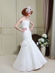 Свадебное платье Шанталь. Силуэт Рыбка. Цвет Белый / Молочный. Вид 1