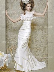 Свадебное платье Бланка. Силуэт Рыбка. Цвет Белый / Молочный, Айвори / Капучино. Вид 1