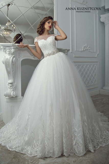 Свадебное платье Агния. Силуэт Пышное. Цвет Белый / Молочный. Вид 4