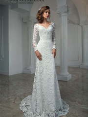 Свадебное платье Доротея. Силуэт Прямое. Цвет Белый / Молочный. Вид 1