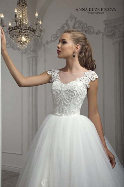 Свадебное платье Бьянка. Силуэт Пышное. Цвет Белый / Молочный. Вид 3