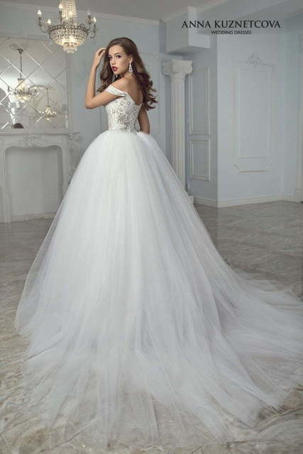 Свадебное платье Лоренза. Силуэт Пышное. Цвет Белый / Молочный. Вид 2