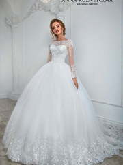 Свадебное платье Лауретта. Силуэт Пышное. Цвет Белый / Молочный. Вид 1