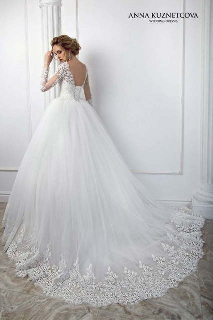 Свадебное платье Лауретта. Силуэт Пышное. Цвет Белый / Молочный. Вид 2