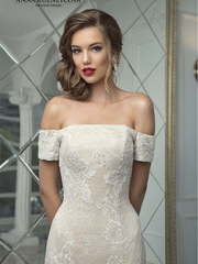 Свадебное платье Кармела. Силуэт Прямое. Цвет Белый / Молочный, Айвори / Капучино. Вид 2