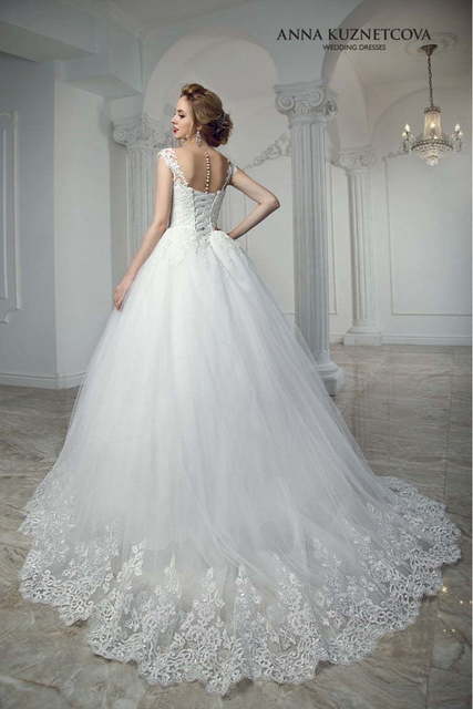 Свадебное платье Габриелла. Силуэт Пышное. Цвет Белый / Молочный. Вид 2