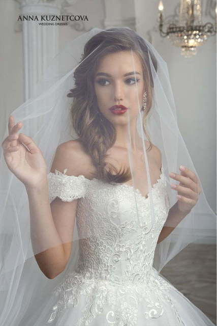 Свадебное платье Каприс. Силуэт Пышное. Цвет Белый / Молочный. Вид 3