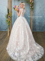 Свадебное платье Аморет. Силуэт Пышное. Цвет Белый / Молочный, Персик / Оранжевый, оттенки Розового. Вид 2