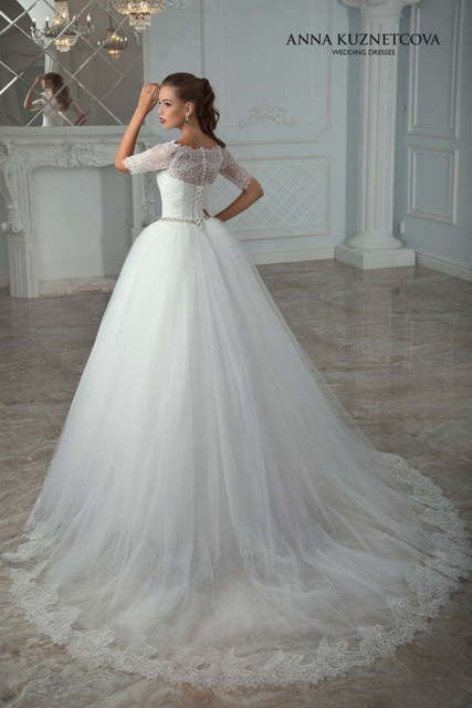 Свадебное платье Арабелла. Силуэт Пышное. Цвет Белый / Молочный. Вид 2