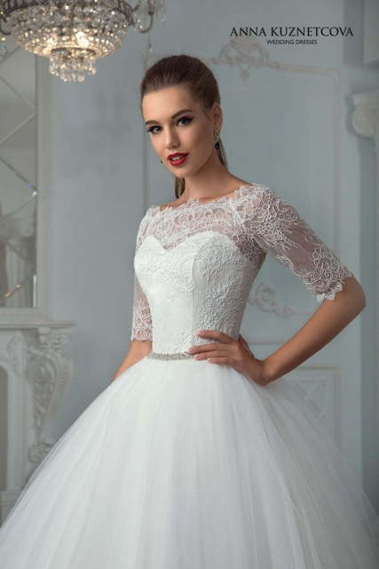 Свадебное платье Арабелла. Силуэт Пышное. Цвет Белый / Молочный. Вид 3