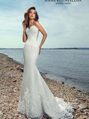 Свадебное платье Ника. Силуэт Рыбка. Цвет Белый / Молочный. Вид 1