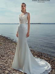 Свадебное платье Леонтия. Силуэт Рыбка. Цвет Белый / Молочный, Айвори / Капучино. Вид 1