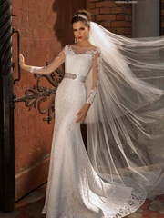 Свадебное платье Изабелла. Силуэт Прямое. Цвет Белый / Молочный. Вид 1