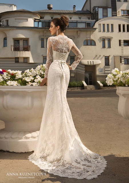 Свадебное платье Клэр. Силуэт Рыбка. Цвет Белый / Молочный. Вид 2