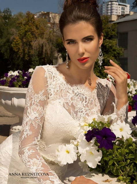 Свадебное платье Клэр. Силуэт Рыбка. Цвет Белый / Молочный. Вид 3