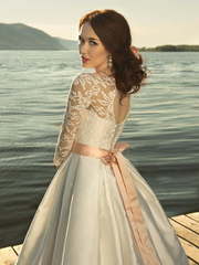 Свадебное платье Шарлотта. Силуэт Пышное. Цвет Белый / Молочный, Айвори / Капучино. Вид 2