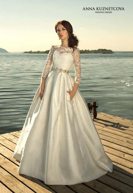 Свадебное платье Шарлотта. Силуэт Пышное. Цвет Айвори / Капучино, Белый / Молочный. Вид 3