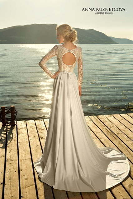 Свадебное платье Каролина. Силуэт Прямое. Цвет Белый / Молочный. Вид 2