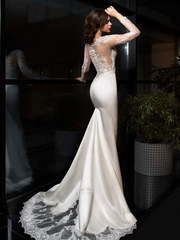 Свадебное платье Доминика. Силуэт Рыбка. Цвет Белый / Молочный. Вид 2