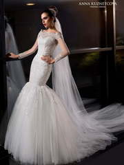 Свадебное платье Иванна. Силуэт Рыбка. Цвет Белый / Молочный. Вид 1