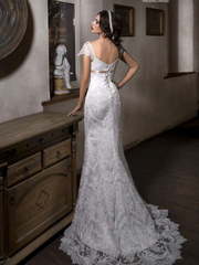 Свадебное платье Аврелия. Силуэт Рыбка. Цвет Белый / Молочный. Вид 2