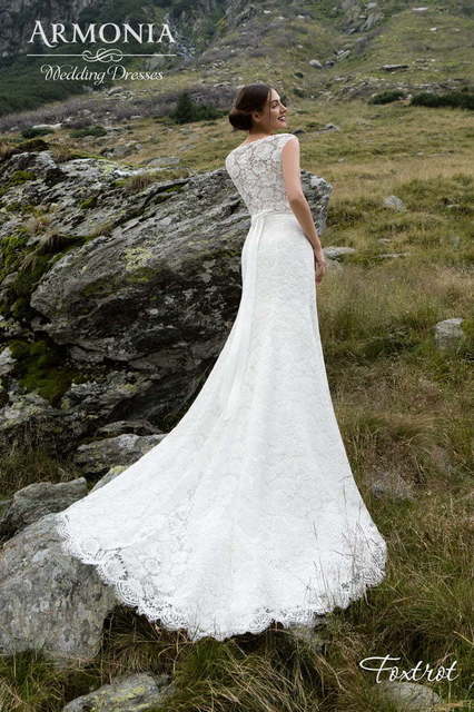 Свадебное платье Фокстрот. Силуэт Рыбка. Цвет Белый / Молочный. Вид 2