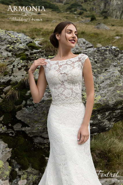 Свадебное платье Фокстрот. Силуэт Рыбка. Цвет Белый / Молочный. Вид 3