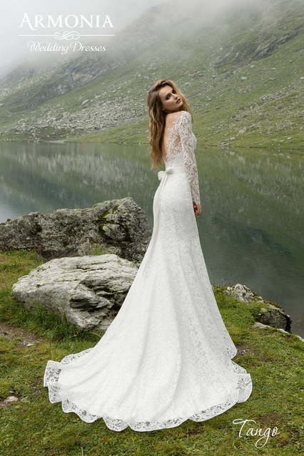 Свадебное платье Танго. Силуэт Рыбка, Прямое. Цвет Белый / Молочный. Вид 2