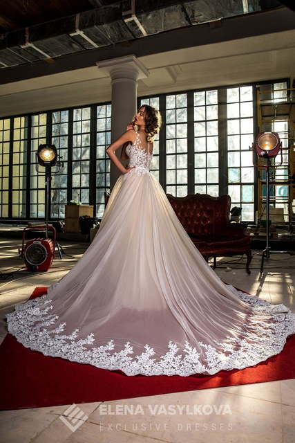 Свадебное платье Preslie. Силуэт Рыбка. Цвет Айвори / Капучино, Белый / Молочный, Персик / Оранжевый. Вид 2