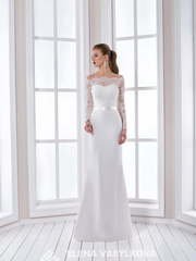 Свадебное платье 112. Силуэт Прямое, Рыбка. Цвет Белый / Молочный. Вид 1