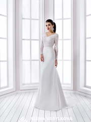 Свадебное платье 129. Силуэт Прямое, Рыбка. Цвет Белый / Молочный. Вид 1