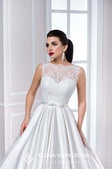 Свадебное платье 119. Силуэт Пышное. Цвет Белый / Молочный. Вид 3