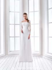 Свадебное платье 156. Силуэт Прямое. Цвет Белый / Молочный. Вид 1