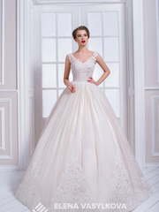 Свадебное платье 114. Силуэт Пышное. Цвет Белый / Молочный, Айвори / Капучино, Персик / Оранжевый. Вид 1