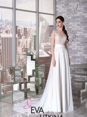 Свадебное платье Алиса. Силуэт Прямое. Цвет Белый / Молочный. Вид 1