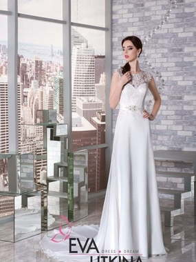 Свадебное платье Альма. Силуэт Прямое. Цвет Белый / Молочный. Вид 1