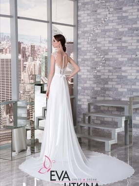 Свадебное платье Альма. Силуэт Прямое. Цвет Белый / Молочный. Вид 2