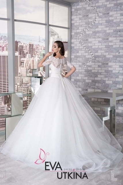 Свадебное платье Анабель. Силуэт Пышное. Цвет Белый / Молочный. Вид 2