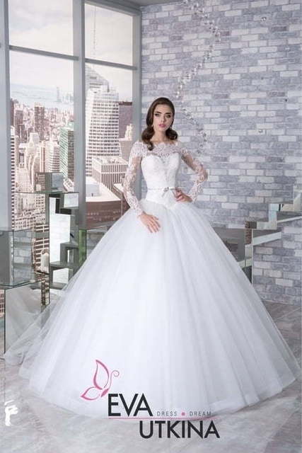 Свадебное платье Анабель. Силуэт Пышное. Цвет Белый / Молочный. Вид 3