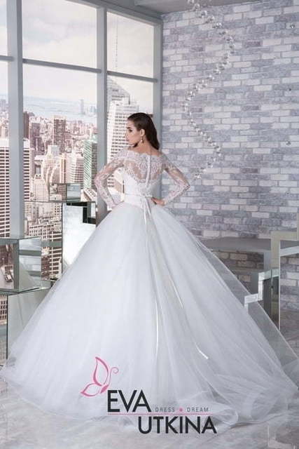 Свадебное платье Анабель. Силуэт Пышное. Цвет Белый / Молочный. Вид 4