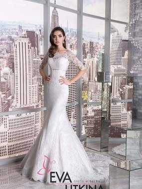 Свадебное платье Беатрис. Силуэт Рыбка. Цвет Белый / Молочный. Вид 1