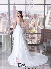 Свадебное платье Дженифер. Силуэт Прямое. Цвет Белый / Молочный. Вид 2