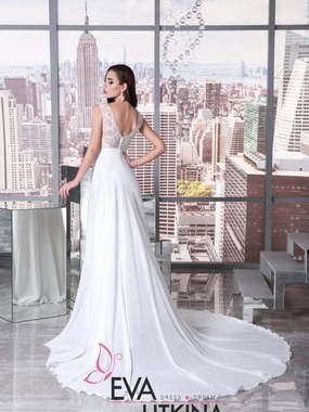 Свадебное платье Дженифер. Силуэт Прямое. Цвет Белый / Молочный. Вид 2