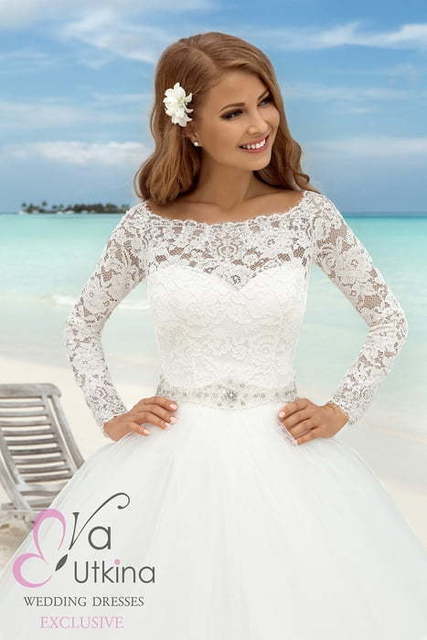 Свадебное платье Белиссима. Силуэт Пышное. Цвет Белый / Молочный. Вид 3