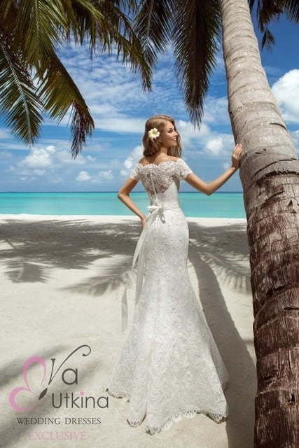 Свадебное платье Валери. Силуэт Рыбка, Прямое. Цвет Белый / Молочный. Вид 2