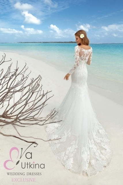 Свадебное платье Ирена. Силуэт Рыбка. Цвет Белый / Молочный. Вид 2