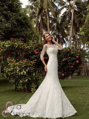 Свадебное платье Лорейн. Силуэт Рыбка. Цвет Белый / Молочный. Вид 1