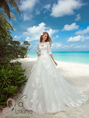 Свадебное платье Николь. Силуэт Пышное. Цвет Белый / Молочный. Вид 1