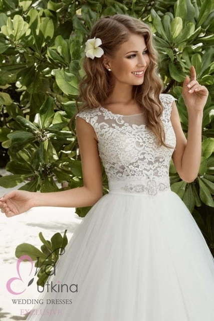 Свадебное платье Пенелопа. Силуэт Пышное. Цвет Белый / Молочный. Вид 3